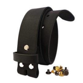 1.5 inch Men's Cowhide Geniune Leather Belt 38mm Classic without Buckle, Black, 40 inch (Waist 40)