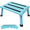 Marudina Large Platform RV Steps, 3-Level Adjustable Height Aluminum Folding