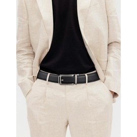 SKiporty Black Mens Belt Ratchet Belts Dress Casual Leather Belt for Men With Slide Adjustable Click Buckle Gifts Box B-Black 32" to 38" Waist Adjustable