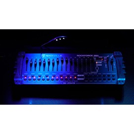 Rockville ROCKFORCE 384 Channel DMX Light/Fog Lighting Controller, MIDI Control, 30 Scene Banks, 6 Chases, LED Display, for DJs and Stage Lighting