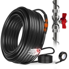 Heating Tape for Metal and Plastic Pipes, Energy-efficient, Self-Regulating Heat Tape for Water Pipes, Freeze Protection to -40F, ETL Listed, 120V (50FT)