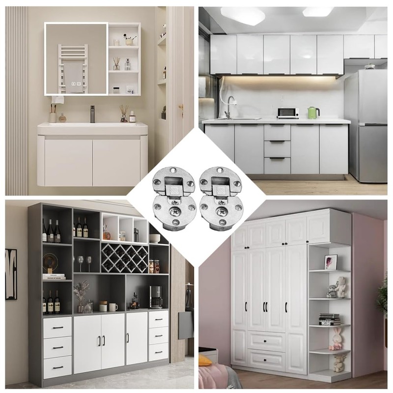 2 PCS 90 Degree Page Turning Axis Adjustable Cabinet Door