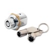 FJM Security 2610B-KD Tubular Push Lock with Chrome Finish, Keyed
