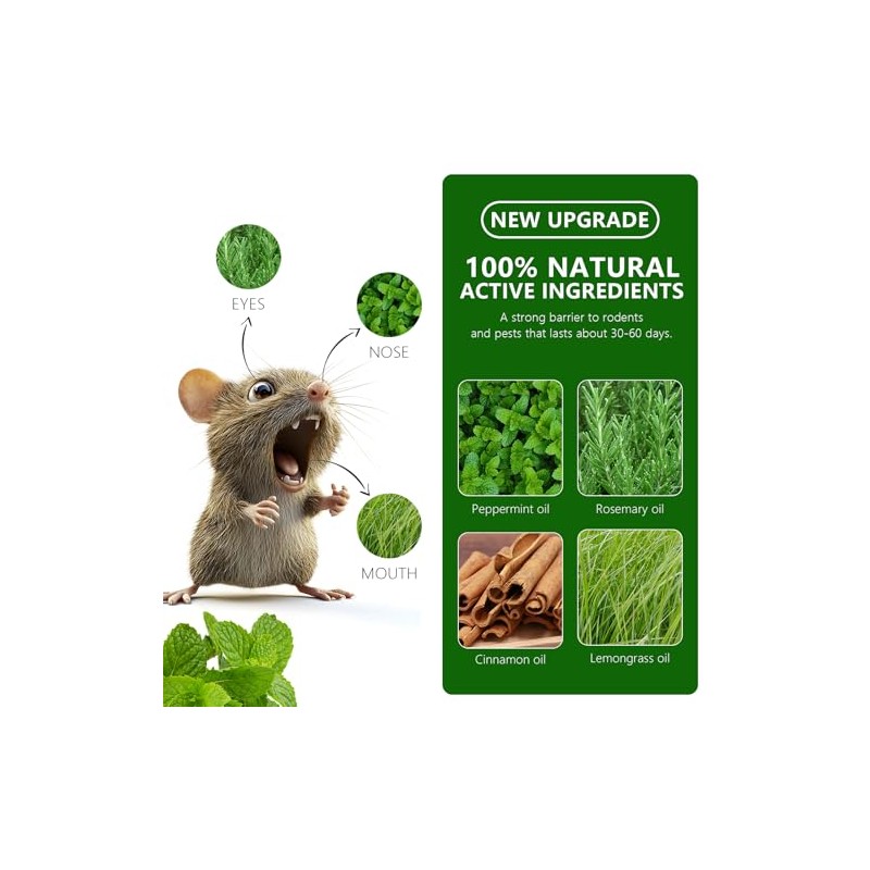Natural Mouse Repellent Balls - Peppermint Lemon Oil 24 Pack