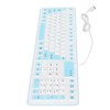 Foldable Silicone Keyboard 106 Keys Waterproof Dustproof Foldable USB Wired
