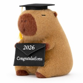UNIMV Graduation 2026 Capybara Plush Toy, 9 Inch Capybara Stuffed Animal with Graduation Cap and Diploma, Class of 2026 Congratulations Plush Gift for Kids, Teens, Seniors and Graduates