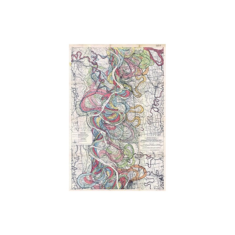 1944 Fisk Mississippi Meander Map Ancient River Bed Sheet 8