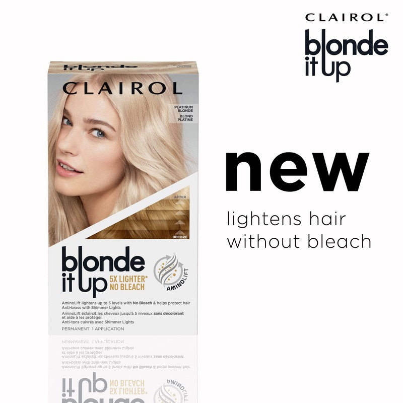 Clairol Blonde It Up Permanent Hair Dye, Platinum Blonde Hair