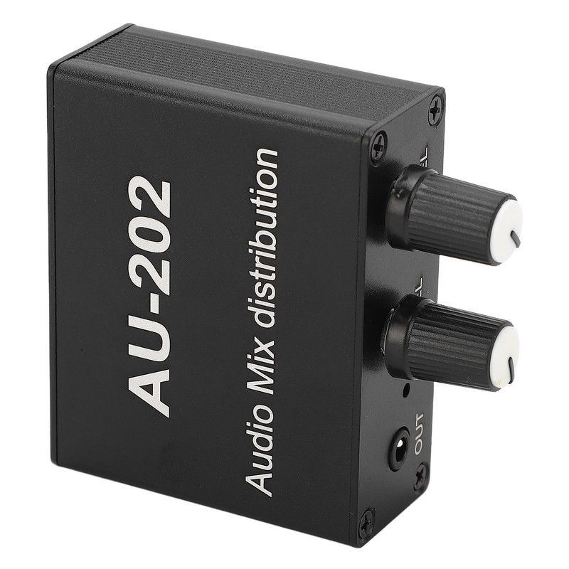 Stereo Mixer Audio Distributor 2 Input 2 Output 3.5mm Jack