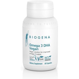 Biogena USA Omega 3 DHA Vegan - 60 Capsules - Newest Expiration!