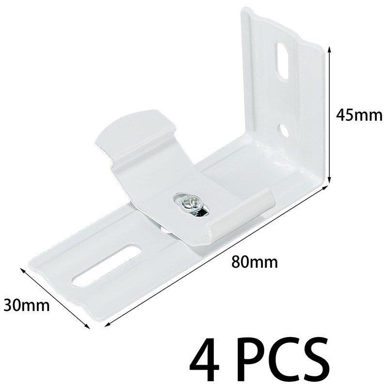4 Sets L-Shaped Vertical Blind Brackets,Metal Venetian Blind Accessories