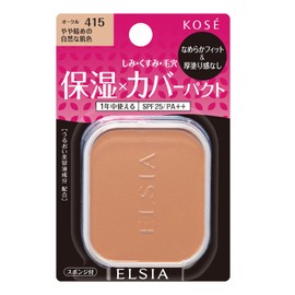 ELSIA Elsia Platinum Moist Cover Foundation Refill 415 Ochre Slightly Dark Natural Skin Color Refill 0.3 oz (10 g)