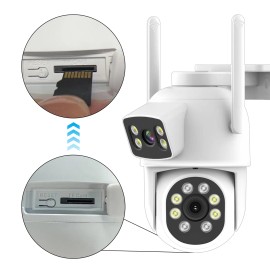 WiFi Dual Lens Home Indoor Cameras Eseecloud App Remote Control and Monitor Wireless CCTV Smart Camera SystemNetwork: Wi-Fi, Resolution: 1920P