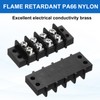 sourcing map 5Pcs Terminal Block 300V 20A Dual Rows 4P