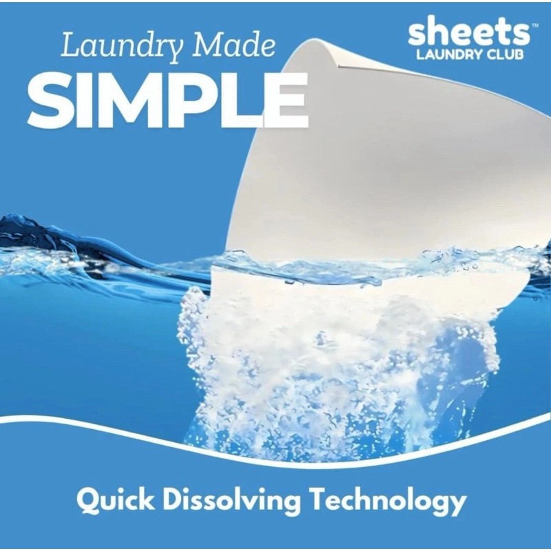 Sheets Laundry Club Detergent 100 Loads, FREE & CLEAR, 50