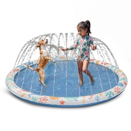 Splash Pad Sprinkler for Kids – Large 66" Non-Slip Pad, Fun Outdoor Water Toy, Toddlers and Children Ages 1-8, Durable Splash Pads for Backyard, Summer Activities, and Playtime, Best Way to Cool Off