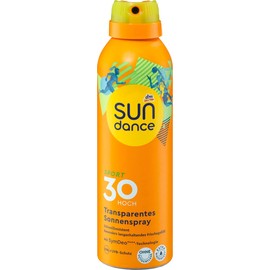 SUNDANCE 2er-Set Sonnenschutz: Sonnenspray SPORT transparent, auch für die Kopfhaut geeignet, schweißresistent LSF 30 (200 ml) + Lippenpflege MINZE LSF 30 (10 ml), 210 ml