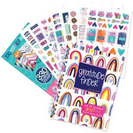 Gratitude Journal 52 Week Daily Positive Thinking for Thankfulness + Sticker Set | Gratitude Finder