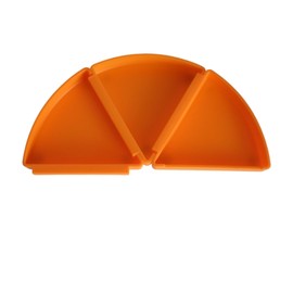 Morsotrio Wedge plate dividers, Three-piece set- Food separator for kids (Orange)