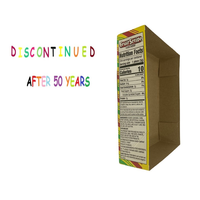 Fruit Stripe Chewing Gum Collectible Original 12 Pack Jumbo Storage