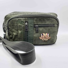 Gulf War Military Veteran Shield Patch with Service Ribbon, Helicopter, and Camel Graphics