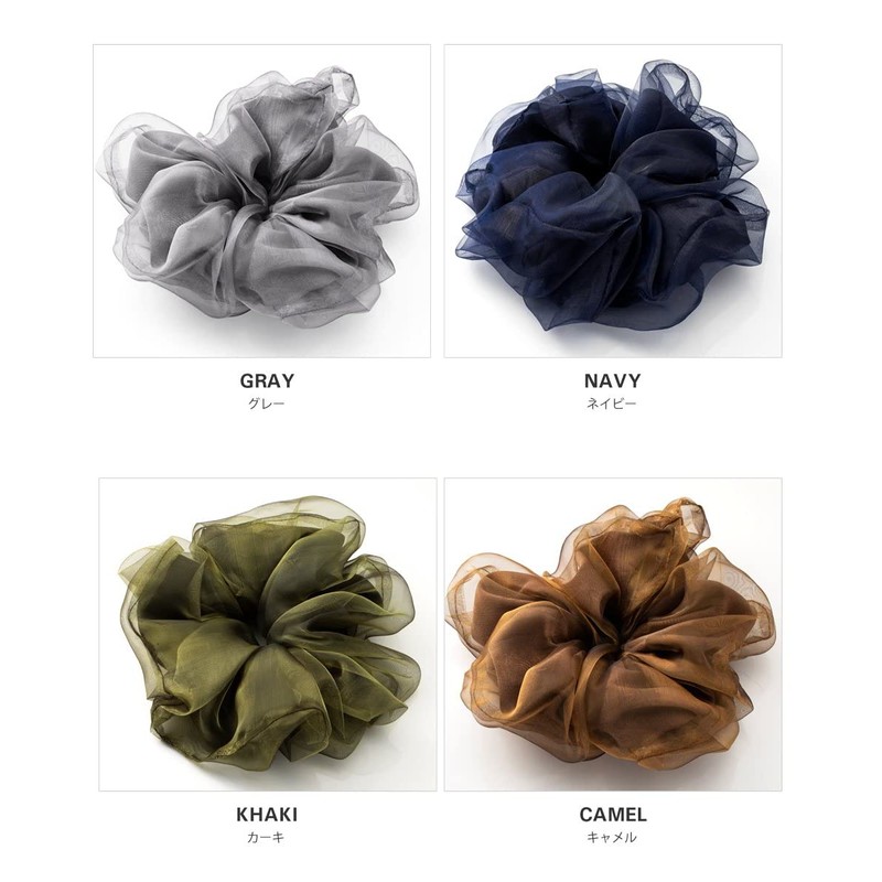 Cream Dot Hair Accessories, Women's Popular, Scrunchie, Volume, Organza Material,