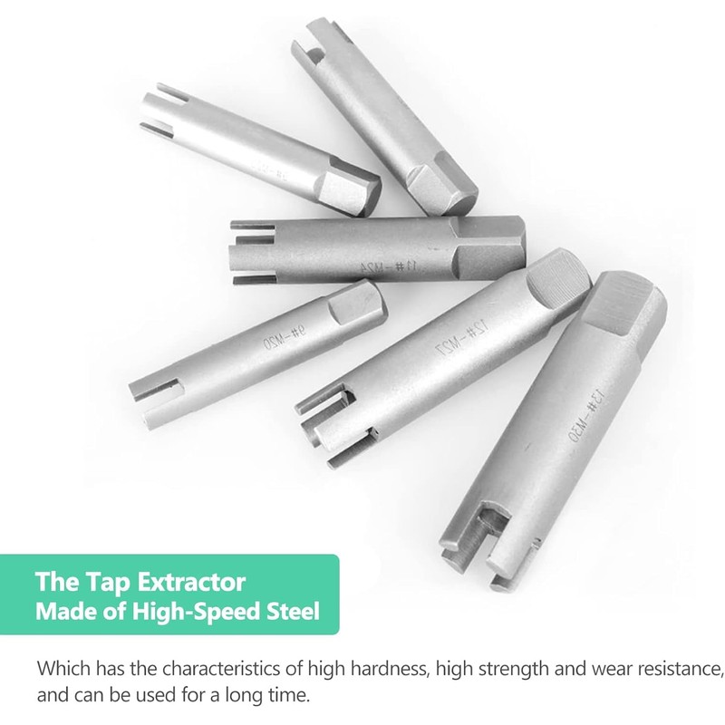 6 Pieces Tap Extractor, Broken Steel Tap Remover, Extracted from