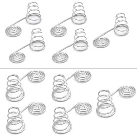 Cilky 10pcs AAA Battery Positive Negative Conversion Spring Contact Plate AA Battery Nickel Wire Coil Conical Spring Small Springs Compression (Size: 9x23)