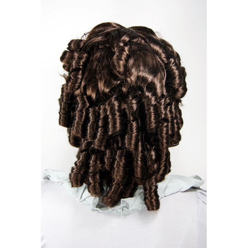 Quality COSPLAY Lady Wig COLONIAL Baroque Victorian Coils/Curls BROWN brunette