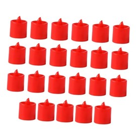Velas LED Rojas sin Llama, 20 Piezas de Plástico