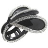 Meilliwish Diamante Farfalla Clip di capelli capelli Artiglio (D14)(Nero)