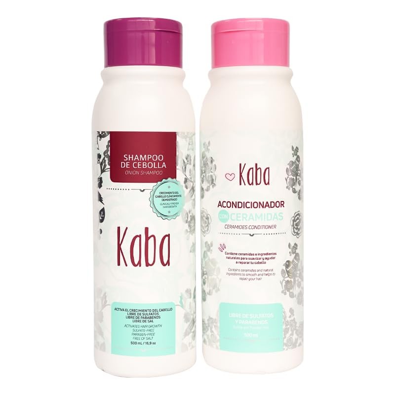Kaba Shampoo de Cebolla Anticaída y Acondicionador de Ceramidas Promueve