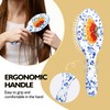 Hand-Painted Hair Brush, Blue White Porcelain Pasta Design Acetate Comb,