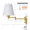 VONLUCE Swing Arm Wall Lamp, Plug in & Hardwired Wall