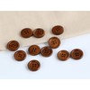 GANSSIA 100PCS 1 Inch (25mm) Brown Color Wooden Buttons DIY