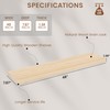 Natural Wood Floating Shelves 48”x 8”x 1.4” Book Shelf Floating