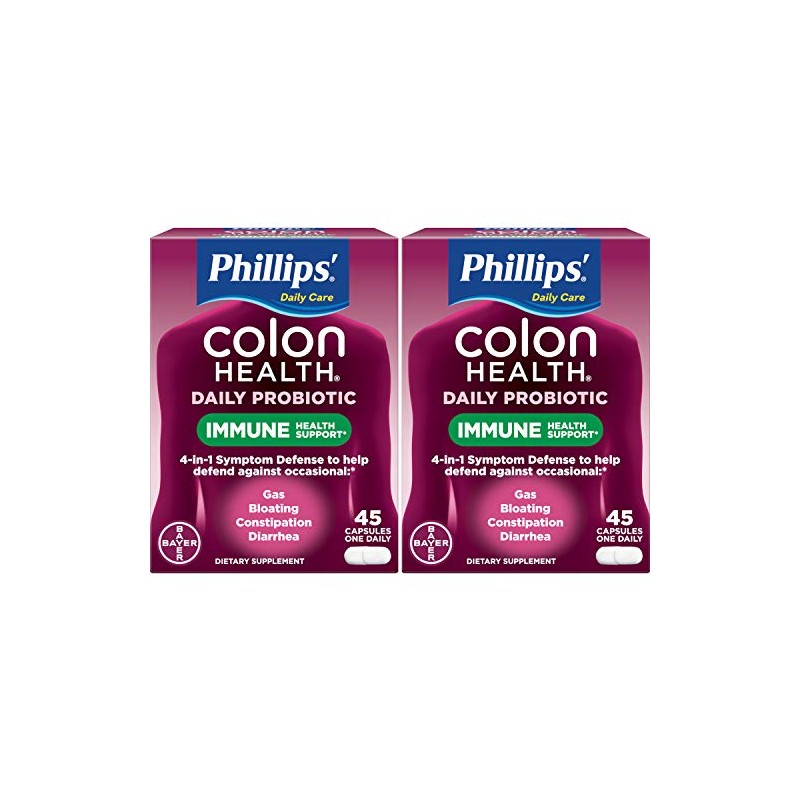 Phillips' Daily Care Colon Health Daily Probiotic, 45 Capsules each