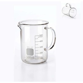 1000ml Borosilicate Glass Measuring Beaker, Handle Mug with Pouring Spout