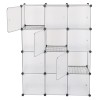 4-Tier Closet Storage Cabinet - 12-Cube, Modular & Matte ​Wardrobe