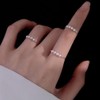 3Pcs Small Pearl Rings Set for Women,Dainty Stackable Beaded Rings