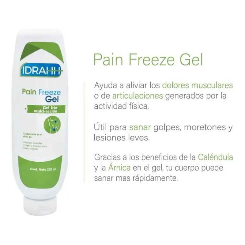 Gel Frío Con Árnica Para Golpes Y Moretones Marca Idrahh