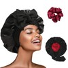 DAJOOEE Silk Bonnet for Sleeping with Scrunchie Women's Silk Bonnet
