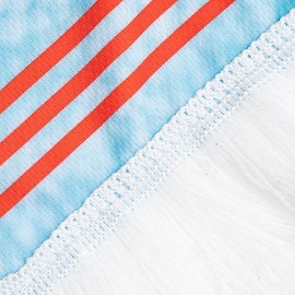 Soccer Fan Scarf Double Sided Print 57" x 7" - Red White Blue Vintage Classic Supporter Scarf, Tournament Match Day Souvenir Football Gift