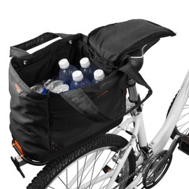 Ibera 2 in 1 Bike PakRak Insulated Cooler Trunk Bag, Bicycle Shopping Bag for Grocery, Hand/ Shoulder Bag