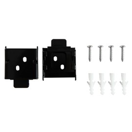 Universal Replacement, Metal Blinds mounting Brackets, Mountings Brackets for Roller Blinds (Type 1 Black)