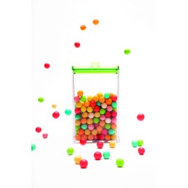Zak Designs "Meeme Storage Container, Transparent/Green, Medium, 1.4 Litre