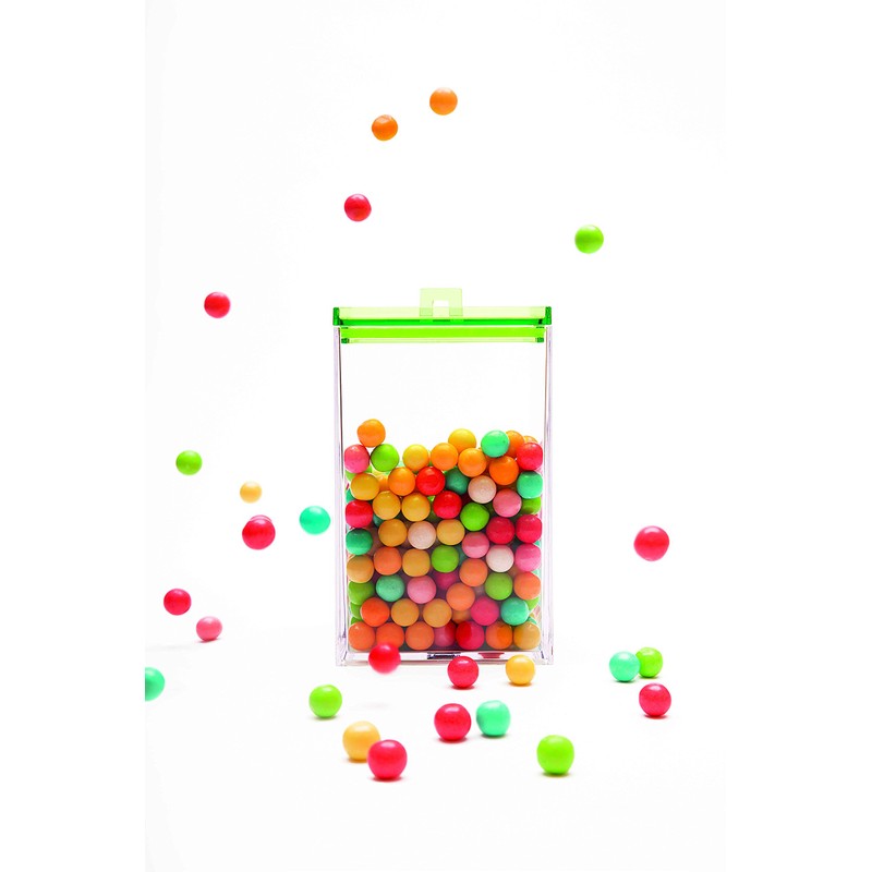 Zak Designs "Meeme Storage Container, Transparent/Green, Medium, 1.4 Litre