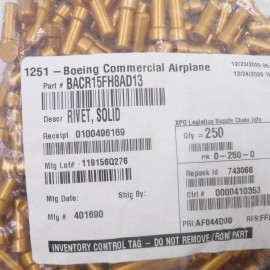 Boeing 250 Pcs Solid Rivets BACR15FH8AD13
