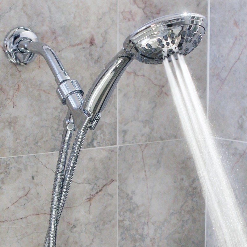 6 Function Handheld Shower Head Kit - High Pressure, Removable
