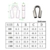 M6 Wire Rope Thimble 304 Stainless Steel (Pack of 6)
